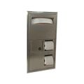 Product Image of B-3574 Recessed Seat-cover Dispenser, Sanitary Napkin Disposal and Toilet Tissue Dispenser (Satin)