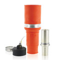 Product Image of Rhino-Hide Single Pole Female Connector (Contact, Insulator, & Dust Cap), Crimped, 444 MCM Cable, 1000V 796A Max (Orange)