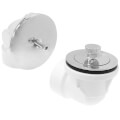 Product Image of Bath Waste Standard Half Kit - CP Lift & Turn Drain w/ 1 Hole Face Plate (PVC)