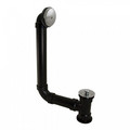 Product Image of Bath Waste T-Waste Full Kit - CP Lift & Turn Drain w/ 1 Hole Face Plate (ABS)