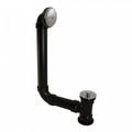 Product Image of Bath Waste T-Waste Full Kit - CP Brass Lift & Turn Drain w/ 1 Hole Face Plate (ABS)