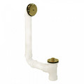 Product Image of Bath Waste T-Waste Full Kit - PB Friction Lift Drain w/ 1 Hole Face Plate (PVC)