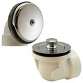 Product Image of Bath Waste Standard Half Kit - CP Brass Lift & Turn Drain w/ 1 Hole Face Plate (PVC)