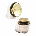 Product Image of Bath Waste Standard Half Kit - PB Toe Pop-Up Drain w/ 2 Hole Face Plate (PVC)