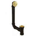 Product Image of Bath Waste T-Waste Full Kit - PB Lift & Turn Drain w/ 2 Hole Face Plate (ABS)