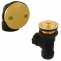 Product Image of Bath Waste T-Waste Half Kit - PB Friction Lift Drain w/ 2 Hole Face Plate (ABS)