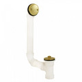 Product Image of Bath Waste T-Waste Full Kit - PB Friction Lift Drain w/ 2 Hole Face Plate (PVC)
