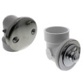 Product Image of Bath Waste Standard Half Kit - CP Friction Lift Drain w/ 2 Hole Face Plate (PVC)