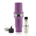 Product Image of Rhino-Hide Single Pole Male Connector (Contact, Insulator, & Dust Cap), Crimped, 646 MCM Cable, 1000V 1009A Max (Purple)