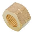 Product Image of 1/2" to 14" x 9/16" Regular Brass Basin Nut (Box of 10)