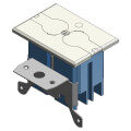 Product Image of Single-Gang Adjustable Non-Metallic Residential Floor Box w/ TR Duplex Receptacle - Ivory Cover