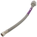 Product Image of 12" Braided Stainless Steel Hose Toilet Connector (3/8" Compression x 7/8" Ballcock)