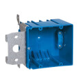 Product Image of Two-Gang Adjustable New Work Outlet Box w/ Side Clamp & Large 220V KO, 34 Cubic Inch
