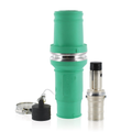 Product Image of Rhino-Hide Single Pole Male Connector (Contact, Insulator, & Dust Cap), Crimped, 535 MCM Cable, 1000V 898A Max (Green)