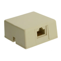 Product Image of Surface Mount Jack w/ Shorting Bar, 8p8c, Screw Terminal (Ivory)