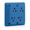 Product Image of 20A, 4-in-1 SuRGe Protective Isolated Ground Quadruplex Receptacle Outlet, Heavy-duty Industrial Specification Grade