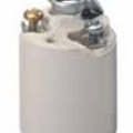 Product Image of Medium Base, 1 Piece, Keyless, Incandescent, Unglazed Porcelain Lampholder, Bracket Mount, Single Circuit, Back Wired, (White)