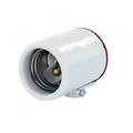 Product Image of Lampholder, Incandescent, Medium Base, One Piece, Keyless, Glazed Porcelain, Side Outlet, Single Circuit