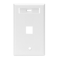 Product Image of Single-Gang Quickport, Wallplate w/ Id Window, 1-port (White)
