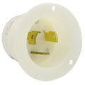 Product Image of 30A, 250V 3-Phase, NEMA L11-30P, 3P, 3W, Flanged Inlet Locking Receptacle, Non-Grounding (White)