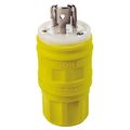 Product Image of 15A, 250V NEMA L6-15P, 2P, 3W, Locking Plug, Grounding, Wetguard (Yellow)