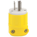 Product Image of 15A, 125V NEMA 5-15P, 2P, 3W, Plug, Straight Blade, Grounding, Corrosion Resistant (Yellow)-White