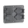 Product Image of 2, Duplex Receptacle Coverplate w/ Weather-resistant Flip Lid Black