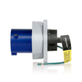 Product Image of 100A, 250V 3-Phase, 3P, 4W, LEV Series IEC 60309-1 & 60309-2 Pin & Sleeve Inlet, IP66/IP67/IP68/IP69K, Watertight (Blue)
