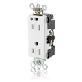 Product Image of Decora Plus Duplex Receptacle, Extra Heavy-Duty Hospital, Tamper Proof, 15A 125V 2P 3W (White)