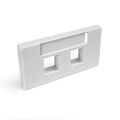 Product Image of Quickport, Modular Furniture Faceplate, 2-port (White)