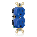 Product Image of Duplex Receptacle, Extra Heavy-Duty Two Outlets Marked "Controlled", 15A 125V 2P 3W (Blue)