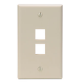 Product Image of Single-Gang Quickport, Wallplate, 2-port (Ivory)