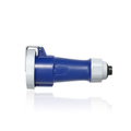 Product Image of 20A, 250V 2P, 3W, LEV Series IEC 60309-1 & 60309-2 Pin & Sleeve Connector w/ Screwless Clamp Assembly, IP66/67/68/IP69K, Watertight (Blue)