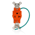 Product Image of 20A Isolated Ground Single Receptacle/outlet, Self-grounding, Isolated Ground