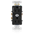 Product Image of Duplex Receptacle, Heavy-Duty Industrial, Split-Circuit, 15A 125V 2P 3W (Black)