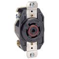 Product Image of 20A, 277/480V 3-Phase Y, NEMA L22-20R, 4P, 5W, Flush Mtg Locking Receptacle, Grounding, V-0-MAX (Black)