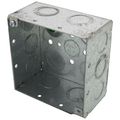 Product Image of 4" Square Welded Box, 2-1/8" Deep w/ 1/2" & 3/4" Concentric Knockouts