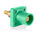 Product Image of 1 Pole Cam-Type Male Panel Receptacle, Taper Nose, 3/4" Extended Shoulder, #2-4/0 (Green)