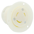 Product Image of 15A, 125V Flanged Outlet Locking Receptacle, Industrial Grade