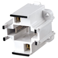 Product Image of G24d-1 Base, 10w 13w 2-pin, 10mm Compact Fluorescent Lampholder, Snap-in (Black) White Body