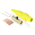 Product Image of 16 Series Plug, Female, 190A Max, 600V Double Set Screw Termination, #6-#2 Cable Range (Yellow)
