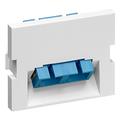Product Image of Duplex Sc Angled Fiber Adapter MOS Module, Zirconia Ceramic Sleeve, 1.5 Units High (White)
