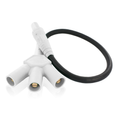 Product Image of 16 Series Cam-Type Taper Nose Reverse "Soft" 3-Fer, Female plug to Male/Male/Male Tri-tap, 24" Cable Length, 4/0, 400A Max (White)