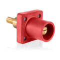 Product Image of 1 Pole Cam-Type Male Panel Receptacle, Taper Nose, 3/4" Extended Shoulder, #2-4/0 (Red)