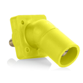 Product Image of 16 Series Male Panel Receptacle, Cam-Type, 45-Degree, Threaded Stud Length- 3/4", Taper Nose, Cable Range, #2 to 4/0 AWG, 400A Max (Yellow)