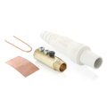 Product Image of 16 Series Taper Nose Cam-Type Female Plug, Contact & Insulator, Set Screws Pre-installed, 2/0, 4/0 AWG, 400A Max, Type 3R When Mated (White)