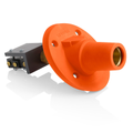 Product Image of 17 Series Panel Mount Receptacle, Female, 600A Max, 600V 30 Degree Angle, Threaded Stud w/Microswitch Termination, 250-500 MCM Cable Range (Orange)