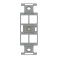 Product Image of Quickport, Duplex Type 106 Insert, 4-port (Gray)