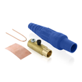 Product Image of 16 Series Taper Nose Cam-Type Female Plug, Contact & Insulator, Detachable, 2/0, 4/0 AWG, 400A Max, Type 3R When Mated (Blue)