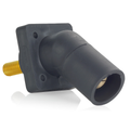 Product Image of 16 Series Panel Mount Receptacle, Male, 400A Max, 600V 45 Degree Angle, 1.125"L Threaded Stud Termination, #2-4/0 Cable Range (Black)